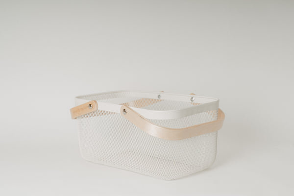 Double Wire and Bamboo Basket