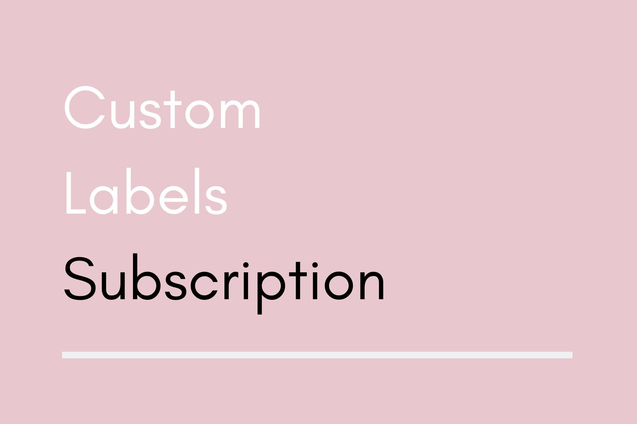 Custom Labels Subscription - (Any Size) – SIMPLIFY MY HOME